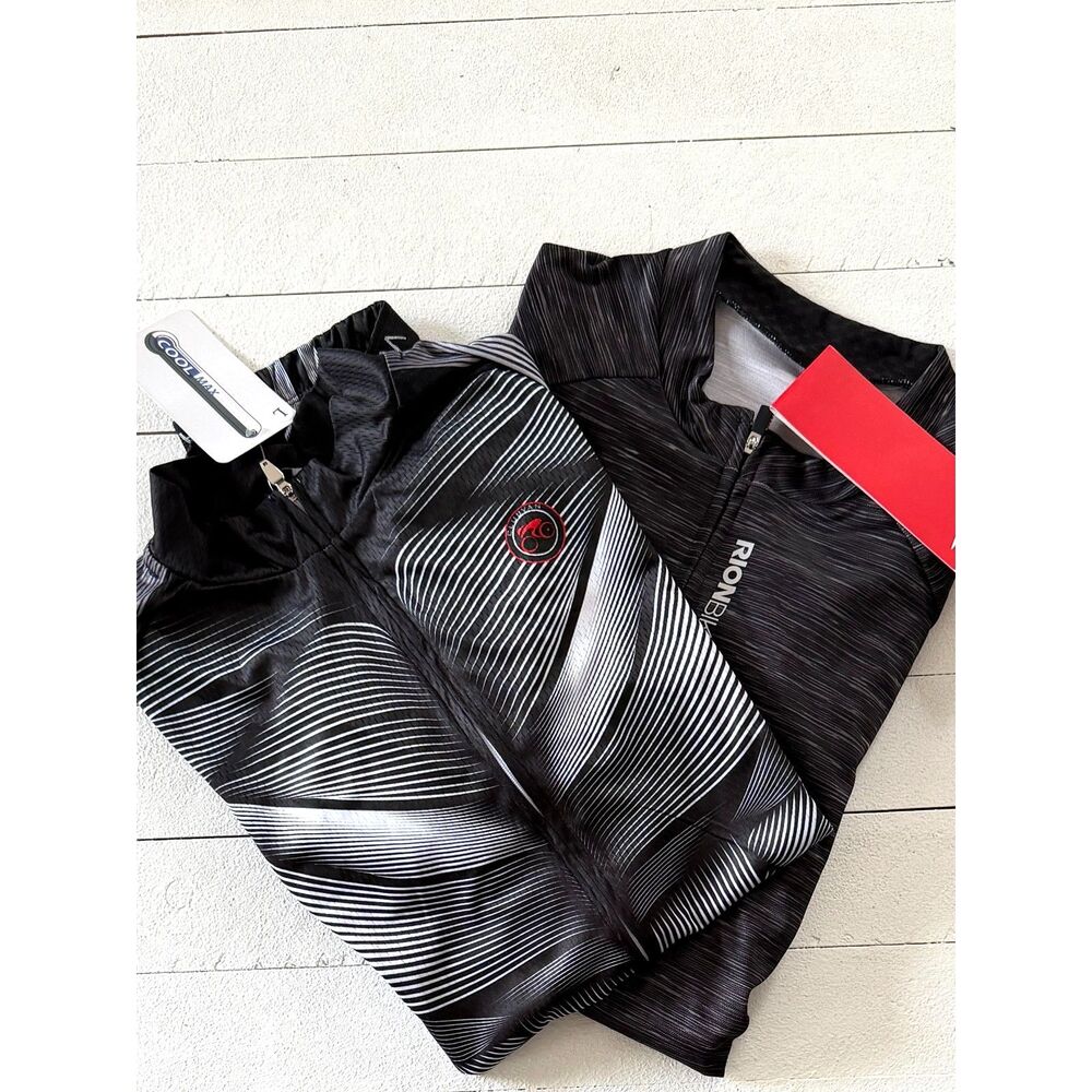2 Gravel Cycling Jerseys Road Bike Full Zip Short Sleeve | Men's Size Large